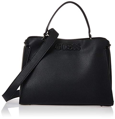 Guess Uptown Chic Large Turnlock Satchel Black