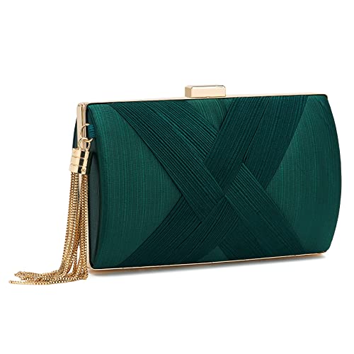 ZOUIQSS Pochette Donna,Pochette da sera Borsa da sera con frange,Borsa...