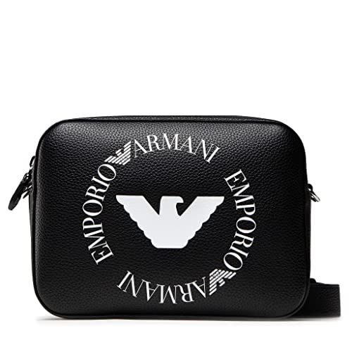 Emporio Armani Borsa nera con tracolla regolabile, estraibile
