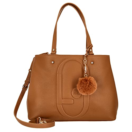 Liu Jo - Shopping bag ecosostenibile con charm pompon removibile -...