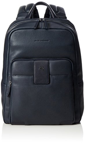 PIQUADRO Ili, Zaino in Pelle Uomo, Blu