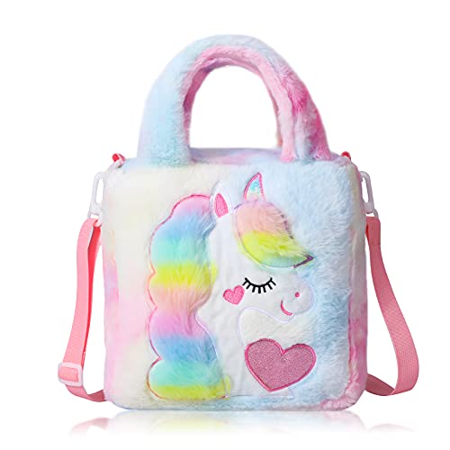 Hifot Unicorno Peluche Borsetta per Bambina, Borsa Tracolla con...