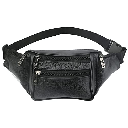 Marsupio nero per donna uomo in pelle PU marsupio fanny pack...