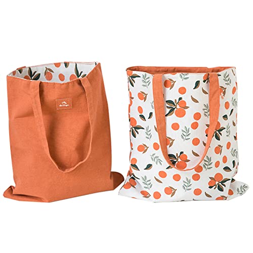 Doppio lato cotone e tela borsa, borsa in tessuto, borsa della spesa,...