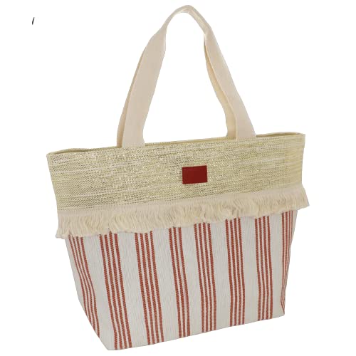 Camomilla Milano Borsa Mare, Collezione Riga e Frange, Colore Rosa