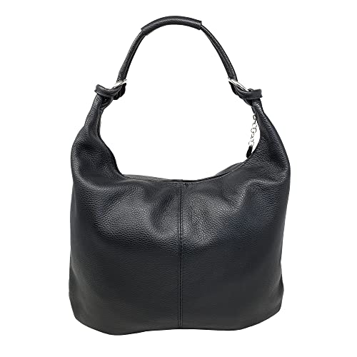 Chicca Borse Borsa Donna a Spalla Pelle Tote a Sacca (Dollaro Nero)