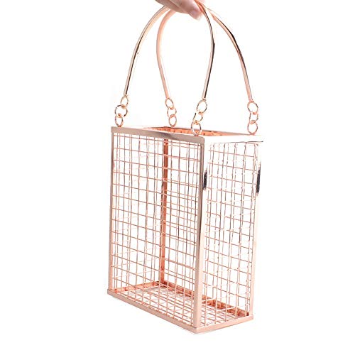 JOMSK Tasca di Moda Metallo Creativo Rettangolare Shoulder Handbag...