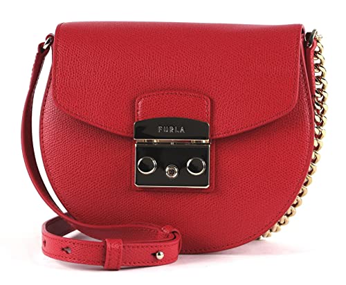 FURLA Metropolis Mini Crossbody Round Ruby