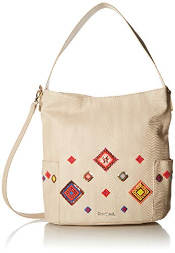 Desigual Diamond Yakarta Mini Shoulder Bag Beige