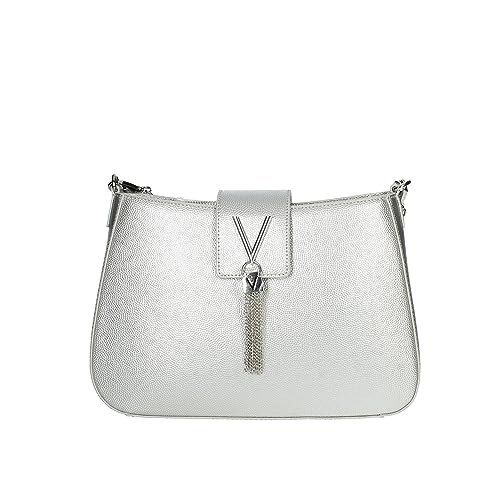 Valentino Divina, Hobo Bag Donna, Argento, Talla única