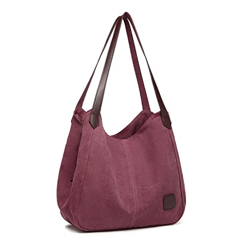 KONO Borsa da donna in tela Hobo Borsa a tracolla da donna Vintage...