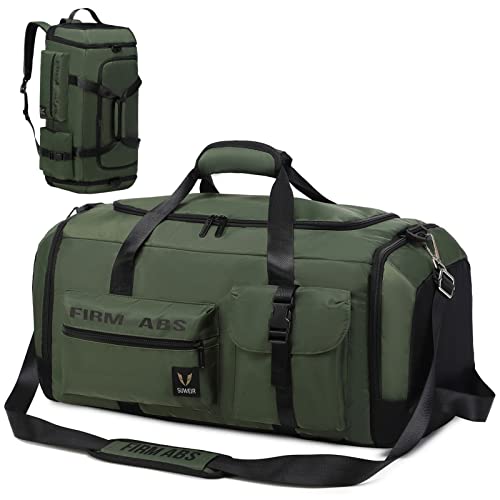 Suweir Borsa da viaggio grande da uomo e donna, 65 l, con scomparto...