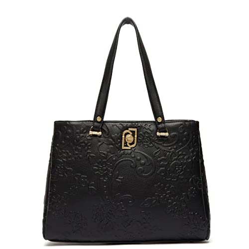 Borsa Liu Jo piacente L shopper stampata AF1172 E0053 nero