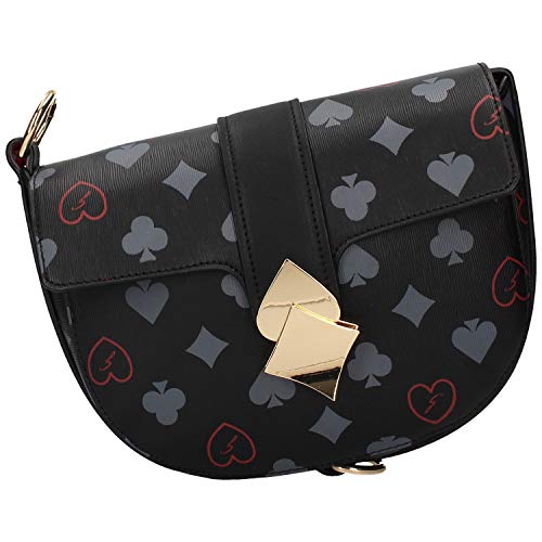 Gattinoni Roma Borsa donna a Tracolla Stampa Heart Game Nera Nero...