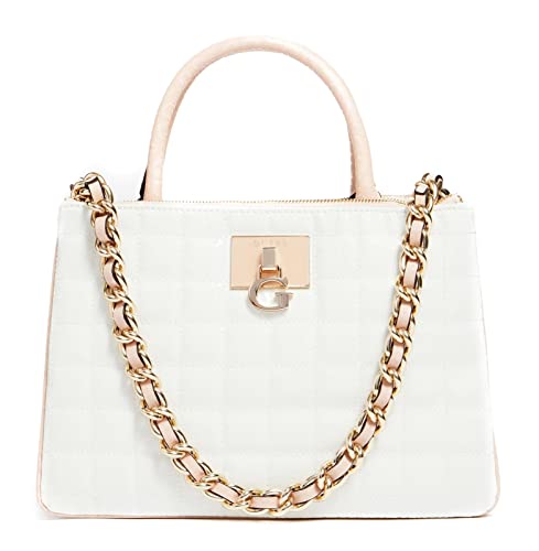 GUESS Kobo Status Satchel White Multi