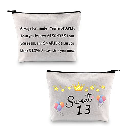Regali per il 13° compleanno per ragazze Sweet 13 Makeup Bag 13 Anni...