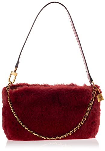 Guess Katey Luxe Mini Top Zip Shoulder Bag Merlot
