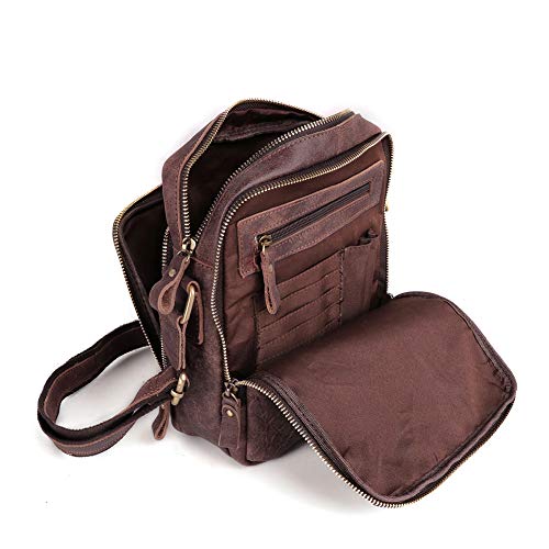 Borsello Uomo Pelle Vera Borsa a Tracolla Piccolo Vintage Borselli da...
