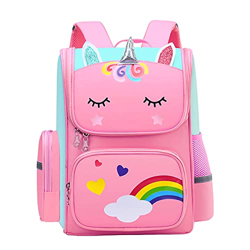 MOOKLIN ROAM Unicorno Zaino Scuola per Bambini, Zainetto per Ragazze,...