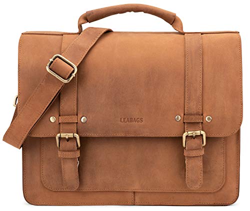 LEABAGS Borsa per documenti per uomo e donna | Custodia per laptop in...