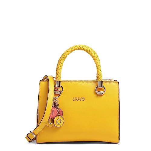 Borsa shopping Liu-jo Satchel double zip S Manhattan giallo BS23LJ25...
