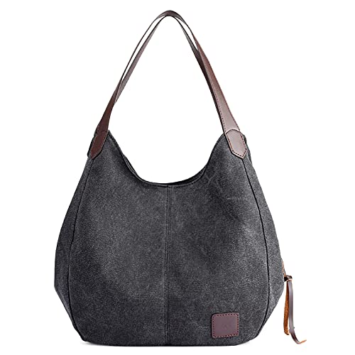 DIRRONA Donna Borsa in tela Casuale Donna Borse a Spalla in Tela...