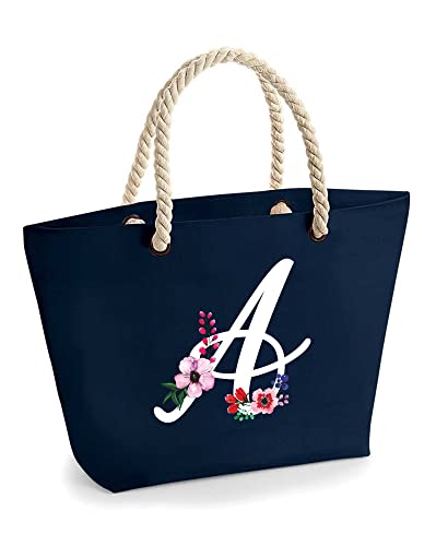 Colorfamily Borsa Mare Donna Grande Borsa da Spiaggia con Iniziale...