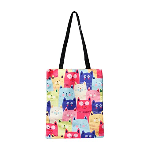 Oh My Pop! Cats-Borsa della Spesa Shopping Bag, Multicolore