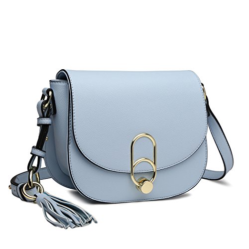 Miss Lulu Borse Donna Moda Nappa Decorazione Cerniera Spalla Borsa a...