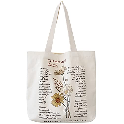 Borsa di Tela Modello di Camomilla Borsa per la Spesa in Tela Borsa a...