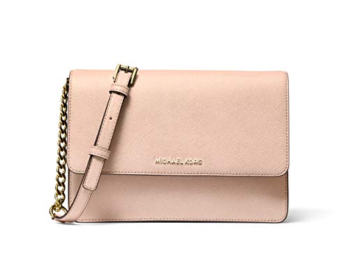 Michael Kors Daniela Large Saffiano Leather Crossbody Bag - Soft Pink