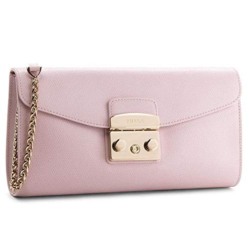 FURLA Pochette a tracolla Metropolis in pelle rosa