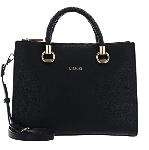 LIU JO Manh Satchel Double Zip M Nero