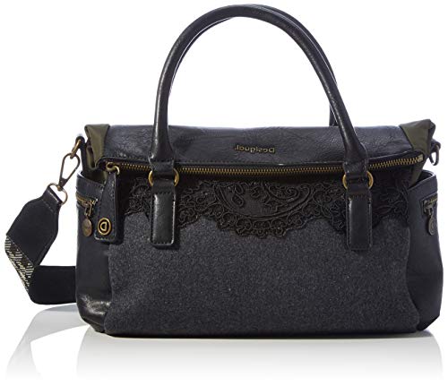 Desigual Accessories - In Tessuto, Borsa A Mano Donna, Nero, Taglia...