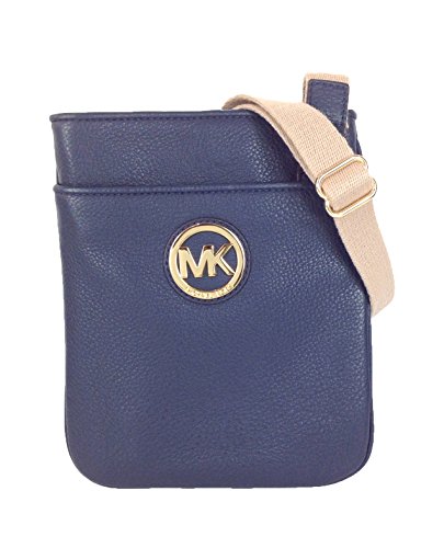 Michael Kors Fulton - Tracolla in pelle blu navy, blu navy