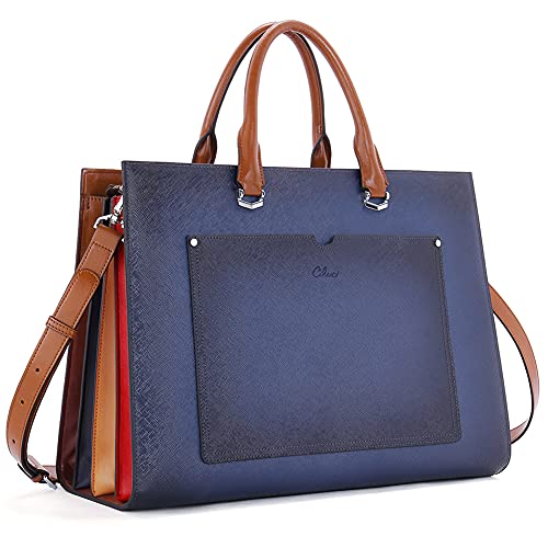 CLUCI Borsa da donna in pelle portatile 15,6 pollici slim business...