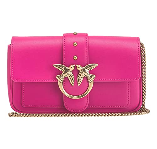 Pinko Love One Pocket C Vitello Seta, Borsa Donna, N17Q_Barbabietola...