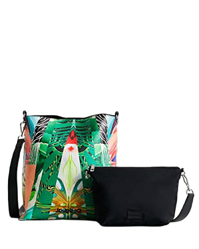 Desigual BOLS_Virtual Pink BUTAN, Borsa a Tracolla. Donna, Verde,...