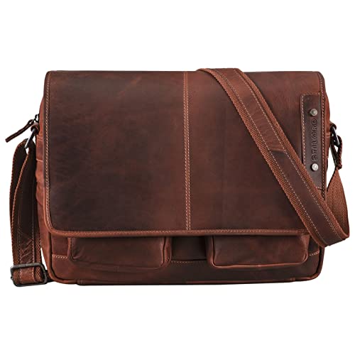 STILORD 'Curtis' Borsa Messenger in Pelle Professionale Cartella...