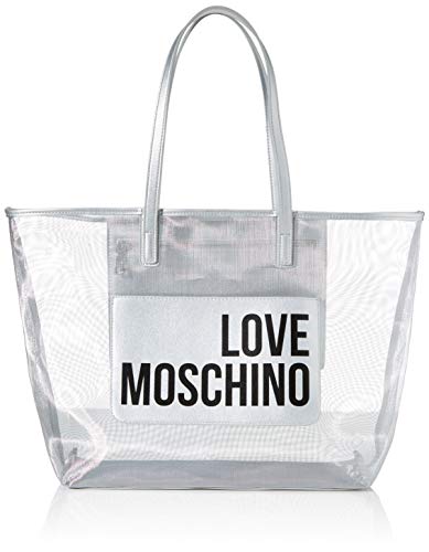 Love Moschino Jc4245pp0a, Borsa Tote Donna, Argento (Silver Fabric), 48x32x12 cm (W x H x L)