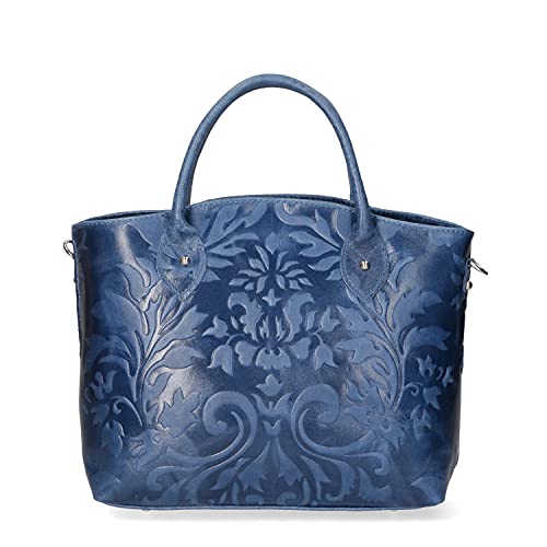 Chicca Borse Borsa tote donna borsa a mano in pelle camoscio stampato...