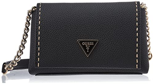 Guess Downtown Chic Mini Xbody Flap, Borsa Donna, Nero, Taglia Unica