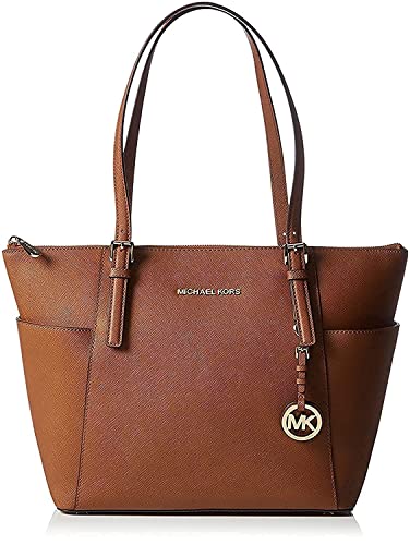 Michael Kors Jet Set EW TZ Tote, Borsa Donna, Marrone (Luggage),...