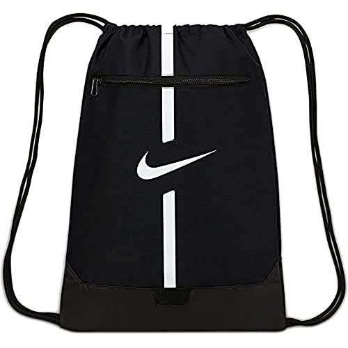 Nike Academy, Zainetto da Calcio Unisex-Adulto, Nero/Nero/Bianco, 51 x...