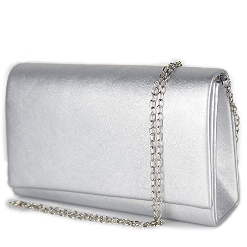 Borsetta da donna bag pochette Ecopelle laminato Argento