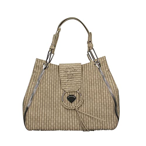 Le Pandorine Borsa Donna Shopping Grande Vicky Giusta Beige