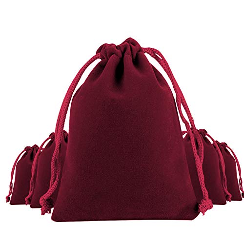 Tomedeks 5PCS borsa in velluto con coulisse, Sacchetto Velluto...