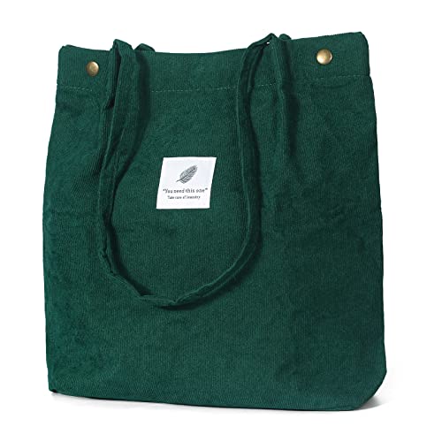 Tote Bag Università Borsa di tela da Donna in Velluto a coste,...