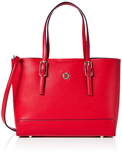 Tommy Hilfiger Honey Med Tote, Borse Donna, Rosso (Barbados Cherry),...