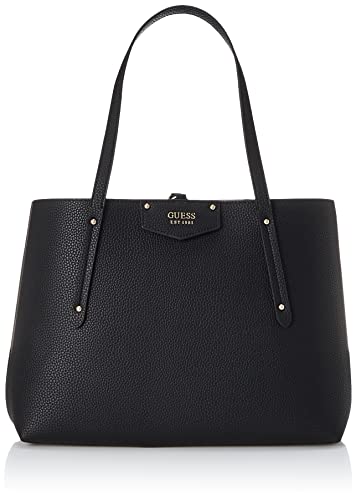 Guess Eco Brenton Tote, Borsa Donna, Schwarz, Taglia Unica